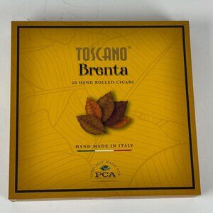 Toscano Brenta Empty Cigar Box 9.25"x9.25"x1.5" Decorative Storage Hand Made in